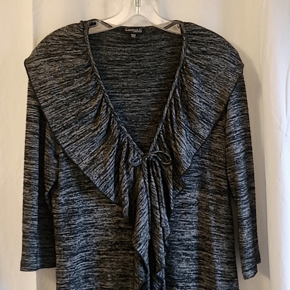 Long shrug. Conrad C, size M, heather black & gray. - Picture 3 of 6